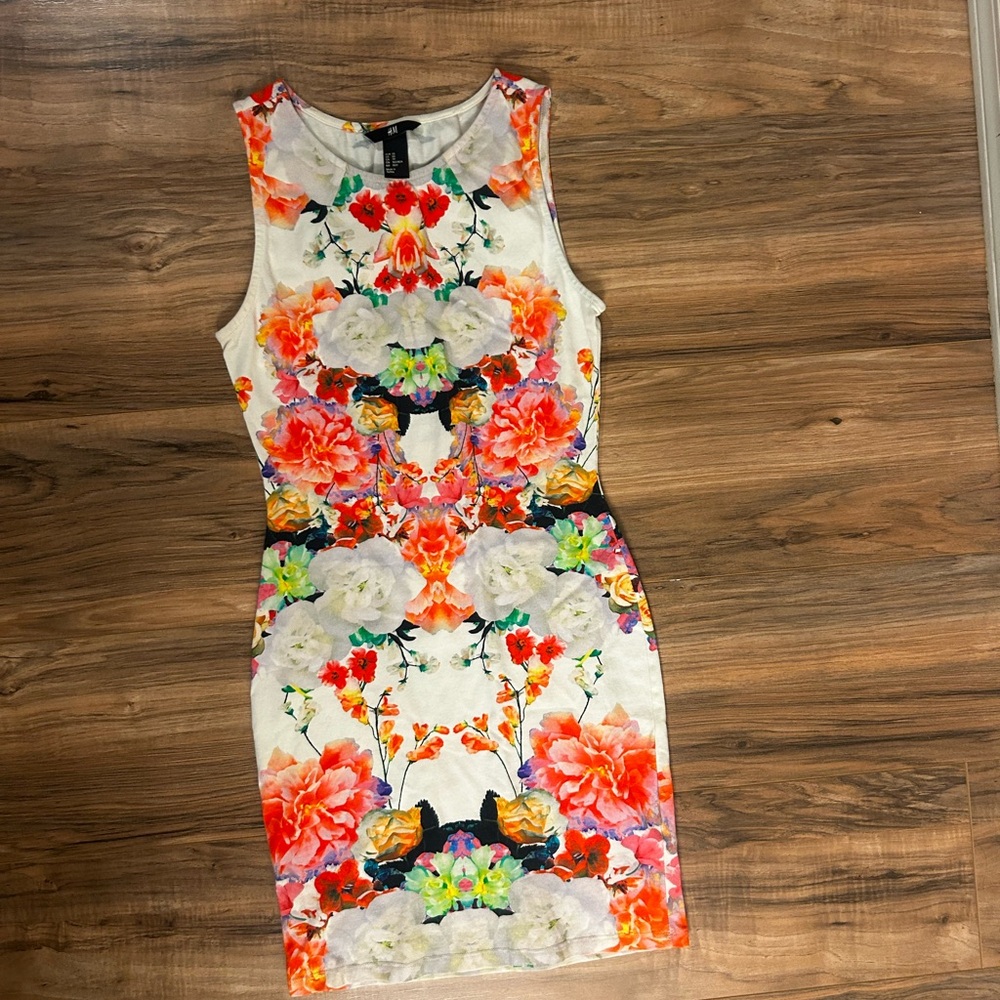H&M Vibrant Floral Mini Dress - Multicolor